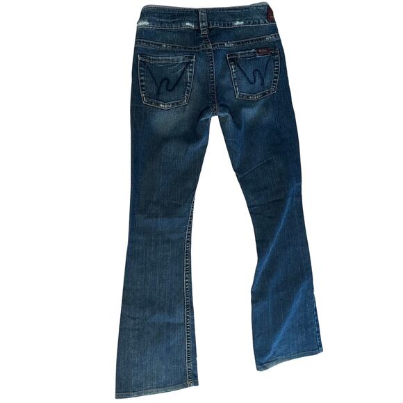 Silver Jeans Tuesday Slim Bootcut Women’s Sz 26x30 Dark Blue Denim Stretch Pants - Picture 1 of 7